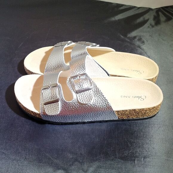 BRAND NEW SHOE LAND VIVIANA SILVER SANDAL - Picture 10 of 16